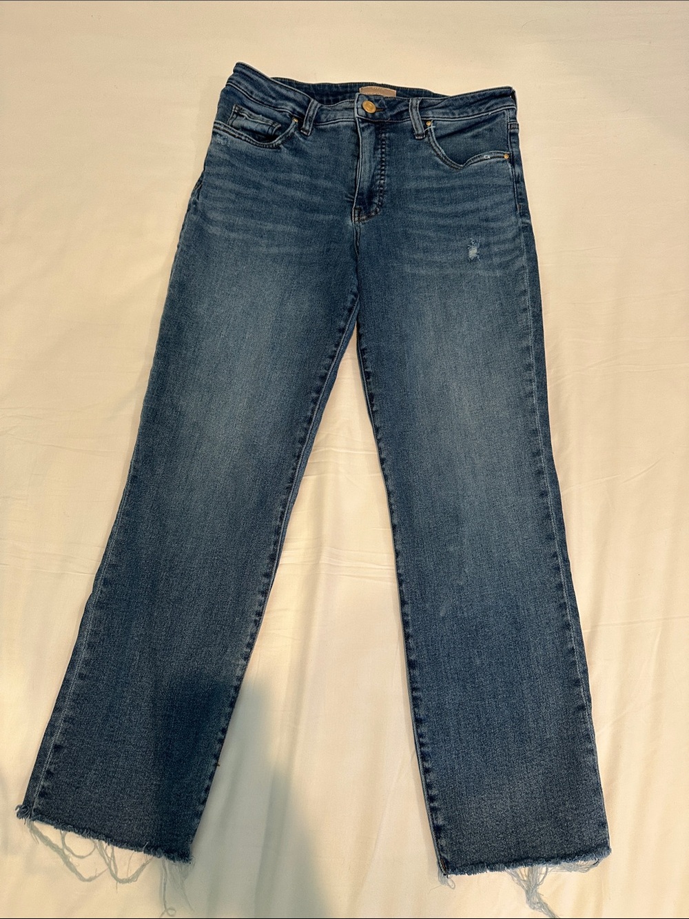 Kut from the Kloth Mid/Dark Blue Straight Leg Jeans